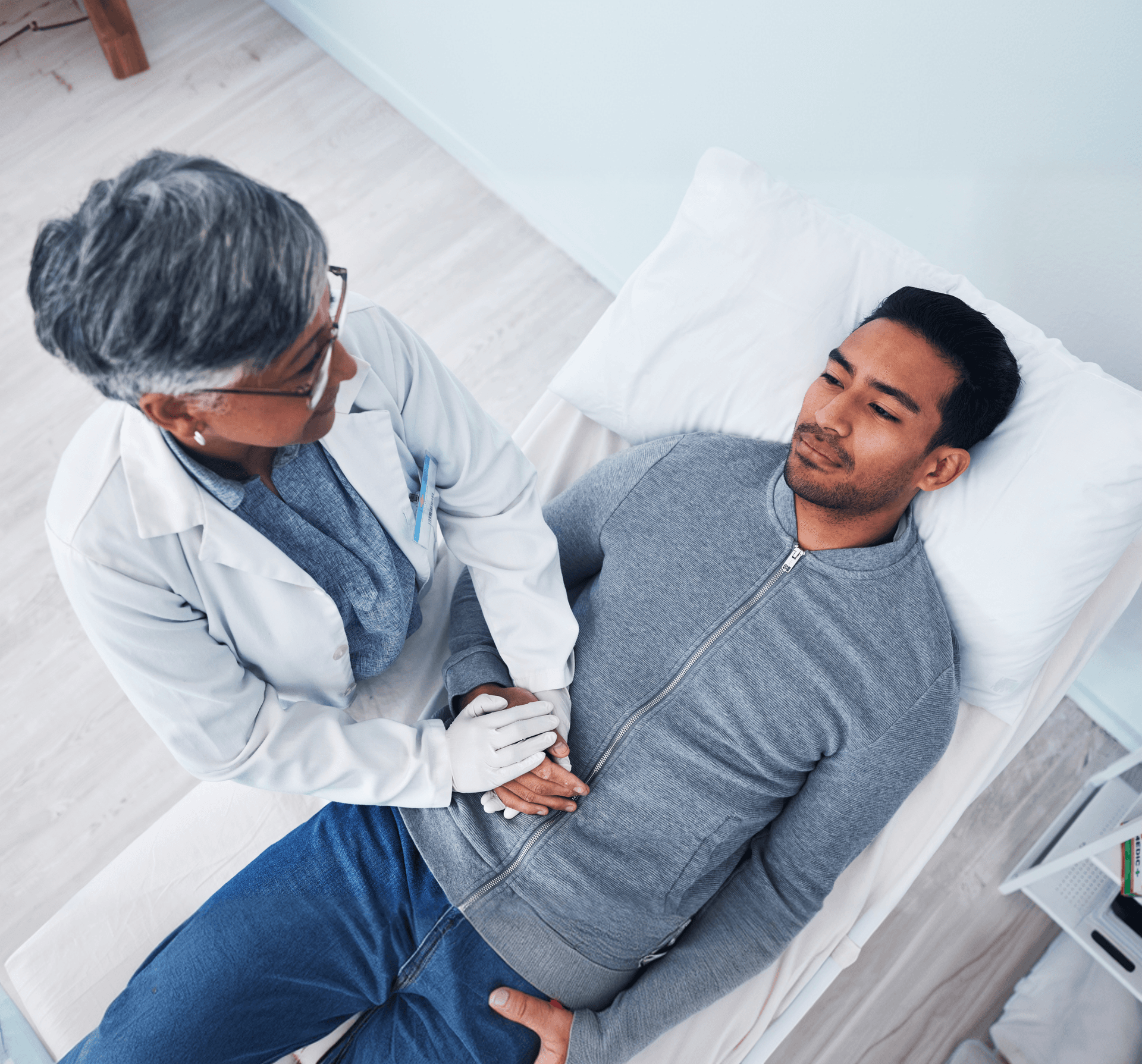 Doctor consulting patient about digestive health