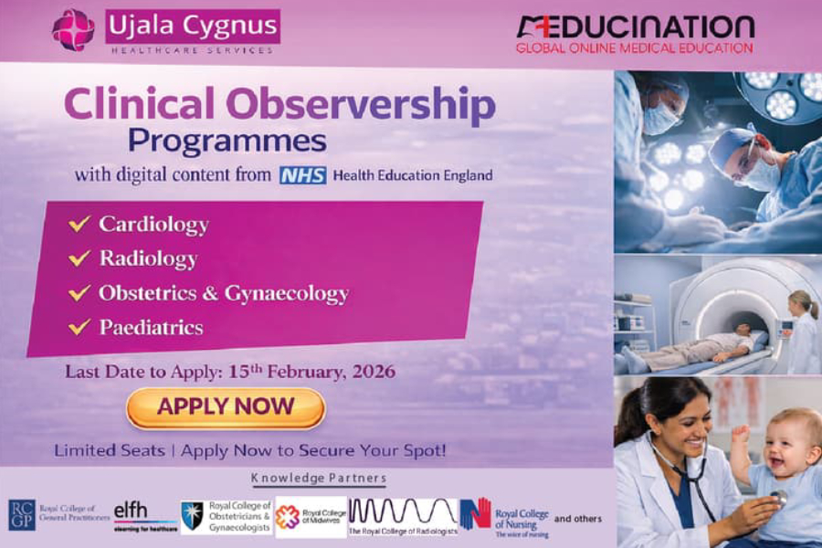 ujala-cygnus-healthcare-launches-clinical-observership-programs-in-partnership-with-meducination